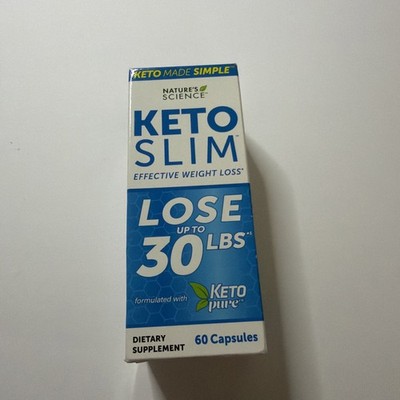 Nature s Science Keto Slim Supplement Capsules 60 Count 06/2028  New