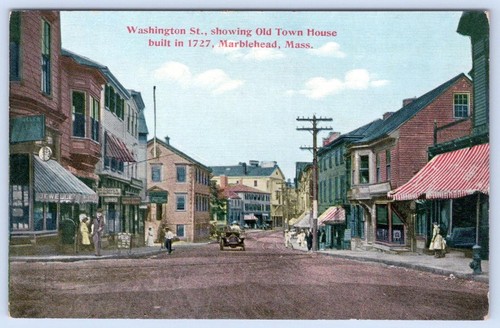 Postal del estudio de Washington St Marblehead Massachusetts Thompson de 1910 - Imagen 1 de 2
