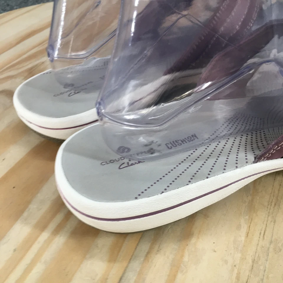 Sandalias Clarks para mujer 9 M Breeze Sea Chanclas Púrpura Puntera-Poste 26141199 NUEVAS Foto 4 de 4
