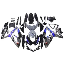 Shark Gray Blue Fairing Kit for 2008 09 2010 Suzuki GSXR600 GSXR750 ABS Bodywork