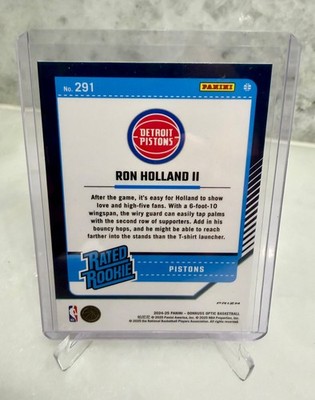 2024 -25 Donruss Optic #291 Ron Holland II Rookie Checkerboard
