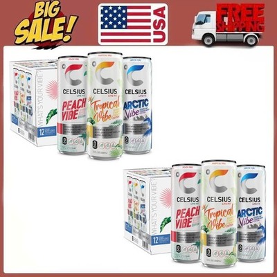2-Pack CELSIUS Fizz Free Variety Pack Functional Energy Drink 12oz 12-Pack