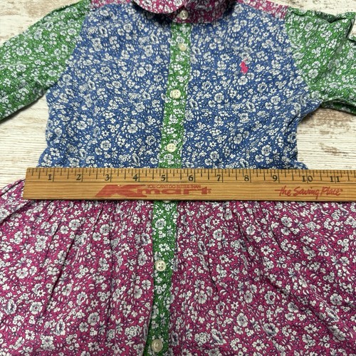 Polo Ralph Lauren Floral Cotton Shirtdress For Girls, Size 5, Colorblock - Picture 8 of 10