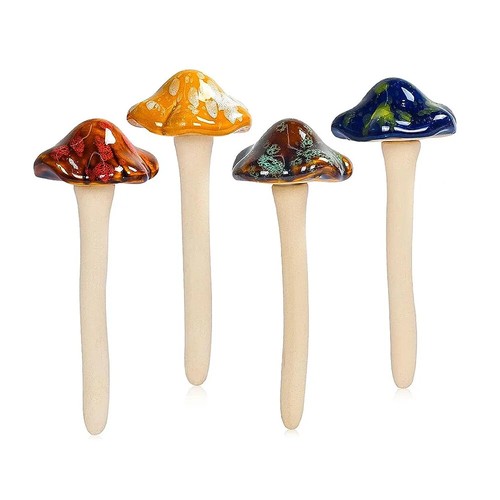 New Mushrooms Decorations Ceramics Fairy Mushroom Ornaments Mushroom Sculpture - Picture 7 of 17