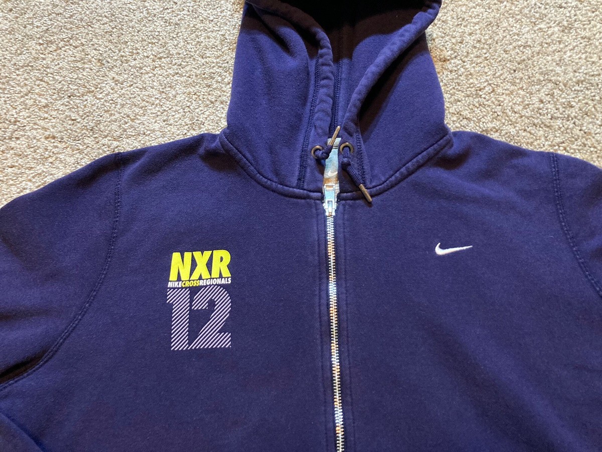 Nike Hoodie Womens XL Blue Full-Zip NXR Cross Regionals 12 Running