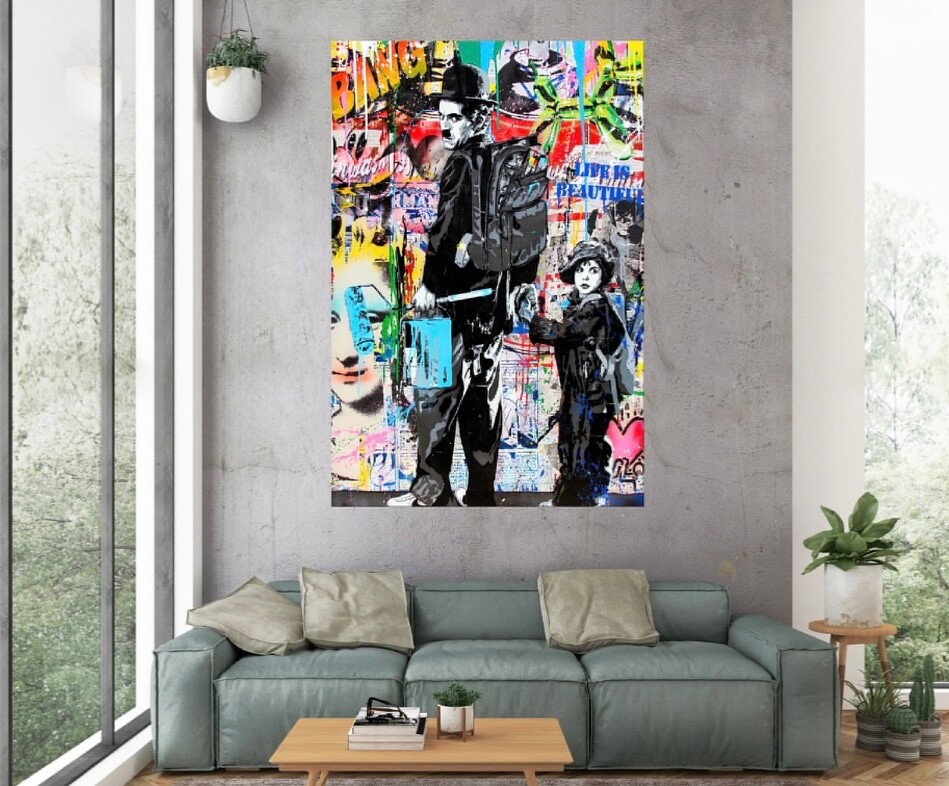Graffiti life is beautiful canvas art print Street Art Pop Art Modern Wall Decor
