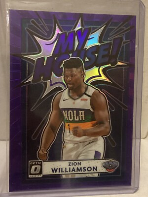2020-21 Donruss Optic My House Purple #18 Zion Williamson Pelicans
