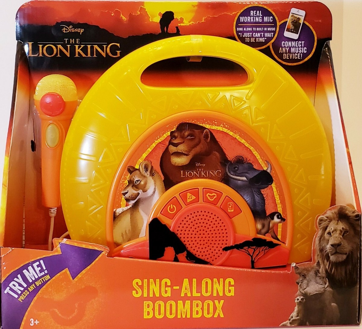 Disney Lion King Sing Along Boombox with Built In Mic