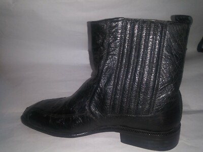 MC Genuine Ostrich boots Made In Italy Size 7m Color black. New
