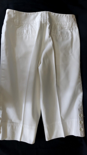 RAFAELLA PETITES Women Capri Pants White Size 10P 100% Cotton - Picture 2 of 12