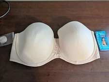 Vanity Fair Womens Beauty Back Strapless UW Bra Style-74380 Rose Beige 44DD