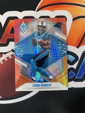 2021 Panini Phoenix Chuba Hubbard Rookie Fire Burst Card RC SP Carolina Panthers. rookie card picture