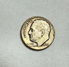 1946 P Roosevelt Dime , 90% Silver, Philadelphia Minted, Very Fine,  As Shown