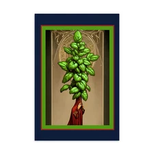 "Veneration of the Basil" Art Postcard Gardening Herbs Cooking