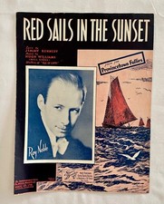 Red Sails in the Sunset..VTG Sheet Music..1935