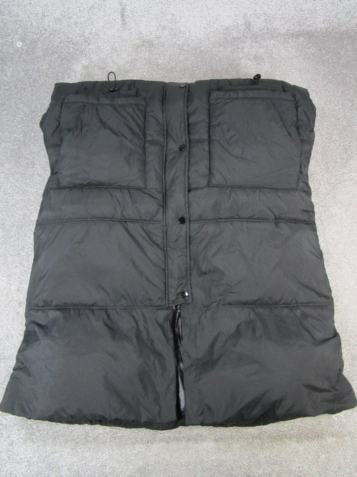 Chaqueta Zara para mujer grande negra aislada acolchada Parka * Foto 3 de 4