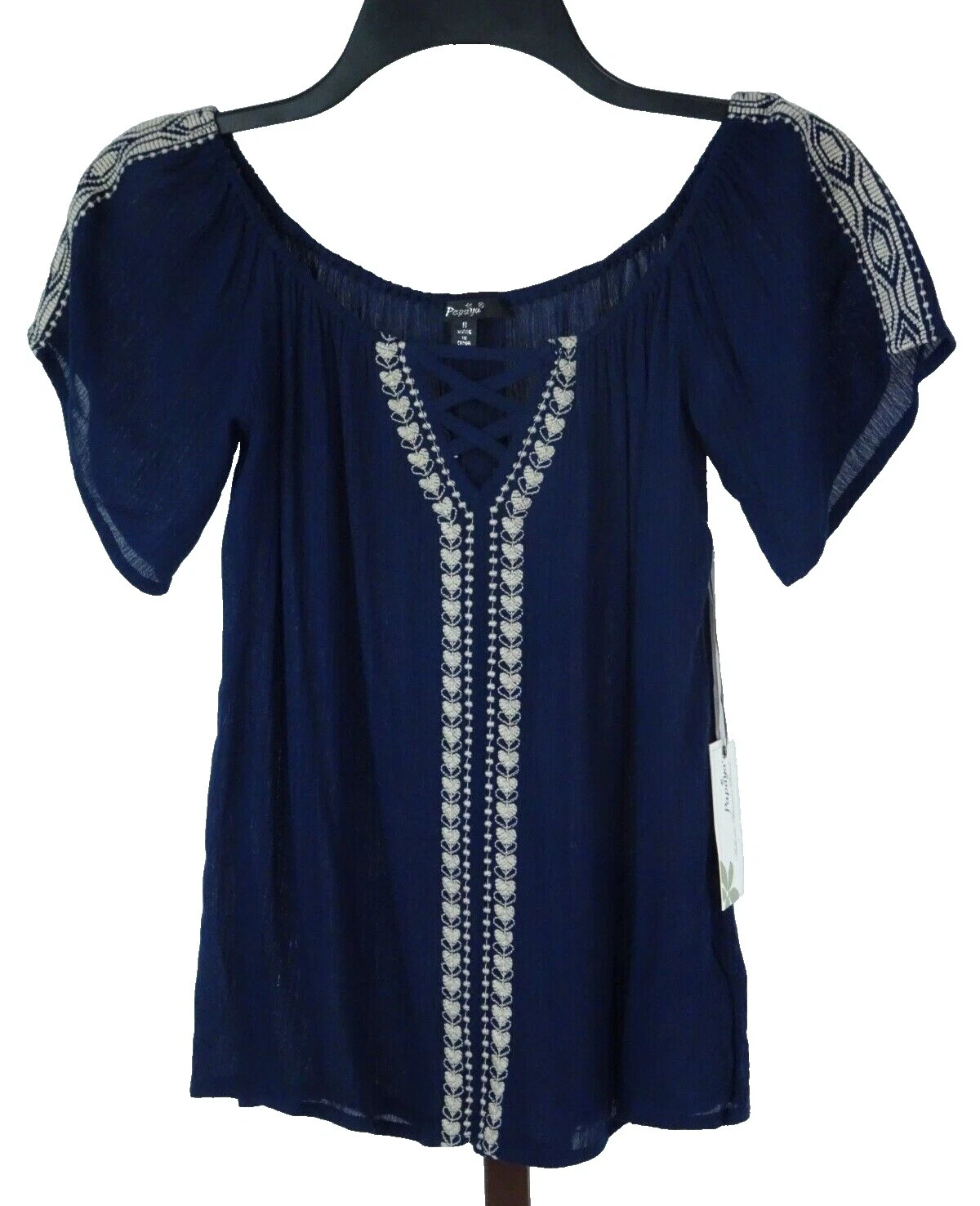 Patrón sólido Casual Papaya Tops para mujer