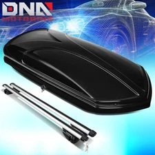 UNIVERSAL CAR SUV ROOF TOP CARGO STORAGE LUGGAGE BOX CASE W/ALUMINUM CROSS BAR