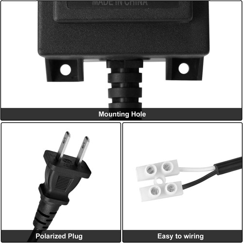 Convertidor de voltaje transformador 110/120V a CA 12V/5A, 60 vatios de potencia impermeable... - Imagen 8 de 8