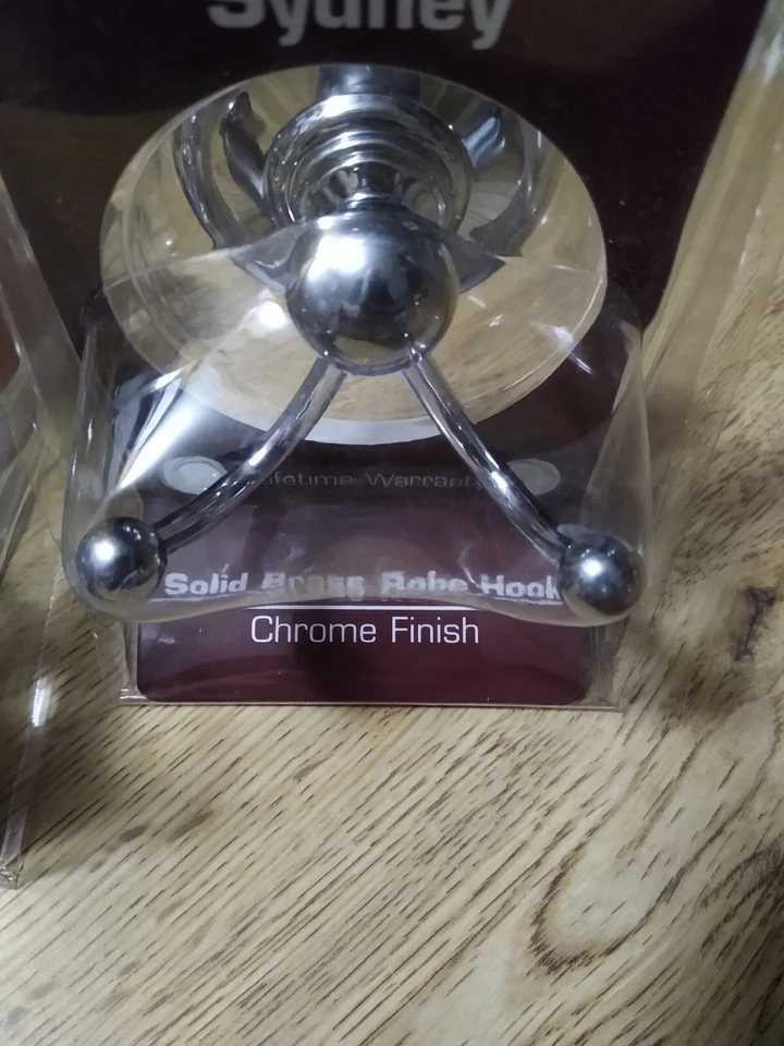 2 ganchos para bata BRAINERD Sydney cromados NUEVO EN CAJA Foto 2 de 4