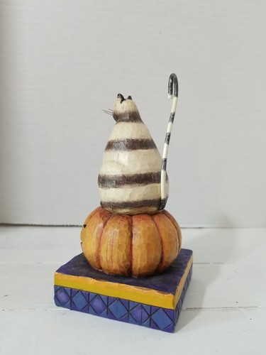 Figura coleccionable Jim Shore Halloween gato a rayas figura J18100 - Imagen 4 de 13
