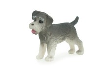 Schnauzer Dog Puppy Toy, Hand Painted Rubber Model, 2 Inches CH961 BB209