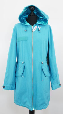 Blonde No.8 Damen Mantel Anorak Wendejacke Callas M 38 türkis uni Kapuze Neu