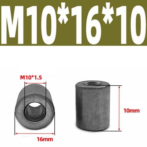 M8-M20 Threaded Sleeve Rod Bar Stud Round Connector Nut A3 carbon steel Nuts - Picture 108 of 182