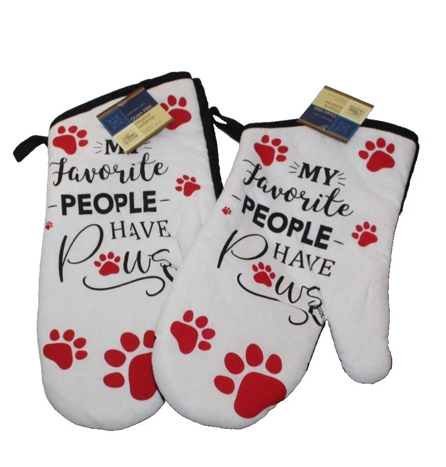 Mezcla de poliéster Estampado Animal guantes para horno y tomaollas