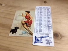 Brown & Sharpe Decimal Equivalents Card Tool - Vintage - Machinist Threads Drill