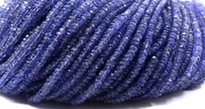 Genuine Quality Natural Blue Tanzanite Gemstone Faceted Rondelle Beads