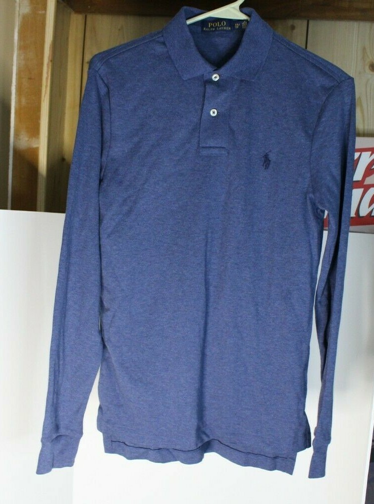 Ralph Lauren Long sleeve polo sz XS Blue | eBay