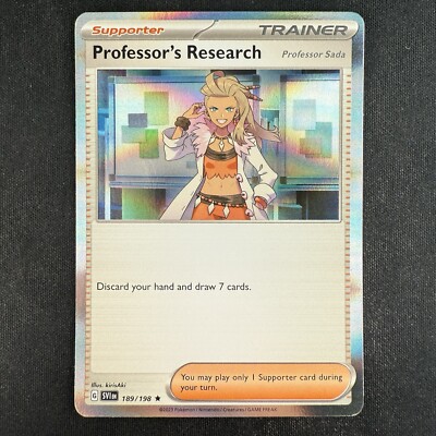Pokemon TCG Professor's Research Scarlet & Violet 189/198 Holo Rare Card