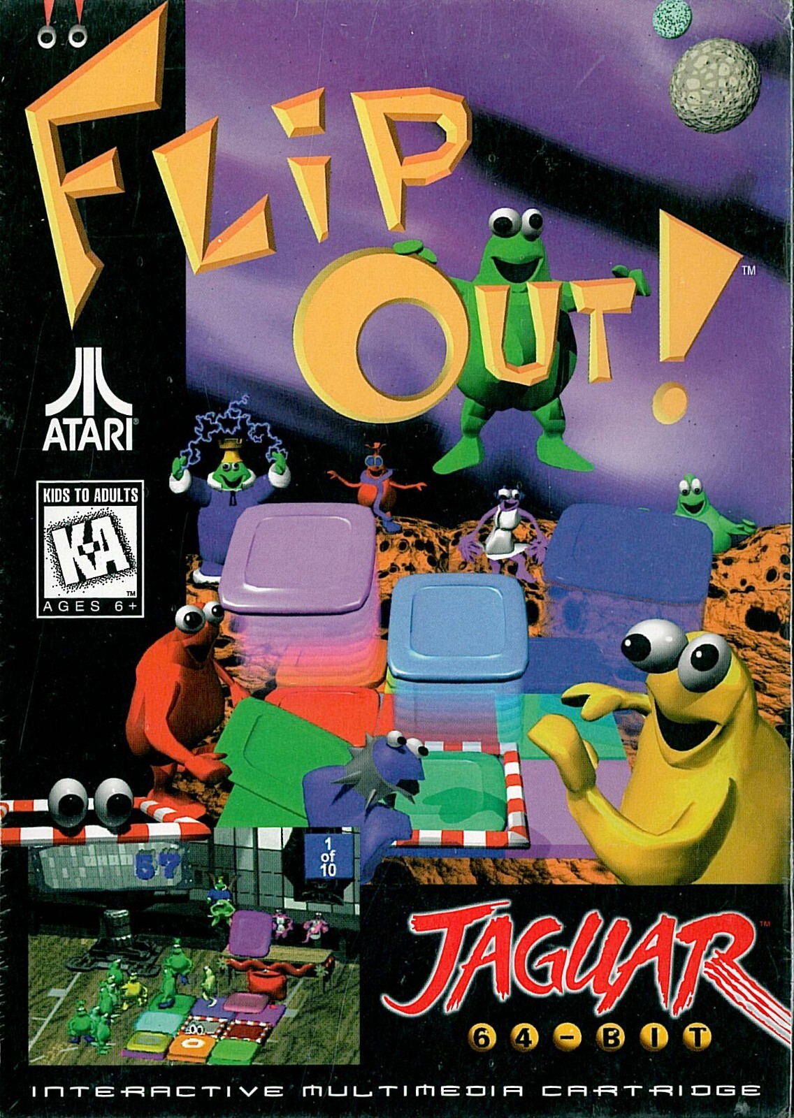 Flip Out Atari Jaguar Puzzle Spiel NEU & VERSIEGELT