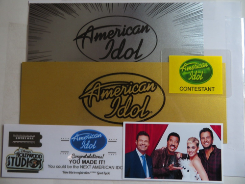 AMERICAN IDOL-Congratulations You Made It, Gold & Platinum Tickets, Pics & Stuff - Picture 1 of 14