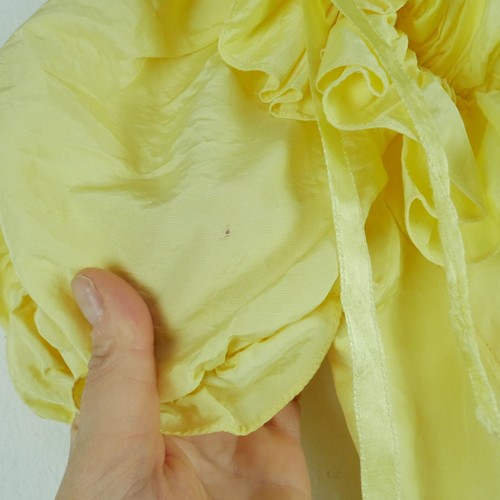 Vintage Girls XS S Dress Cottagecore Ruffle Butter Yellow Pastel Prairie Costume - Picture 3 of 14