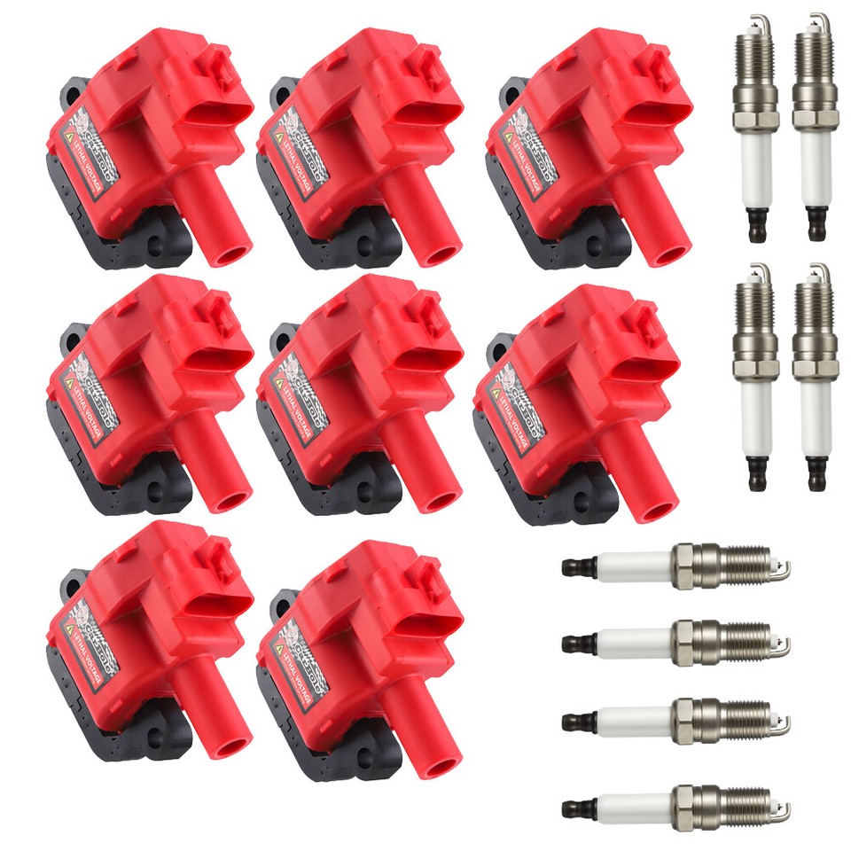 Set of 8 Iridium Spark Plug and Set of 8 Ignition Coil Pack for