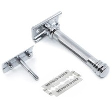 Rasoio di sicurezza obliquo Merkur Dovo acciaio nichelato