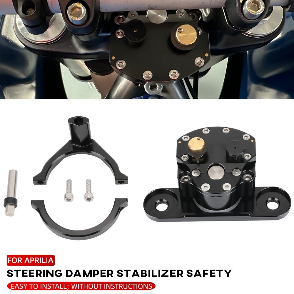 CNC Steering Damper Stabilizer Reversed Safety For Aprilia Tuareg