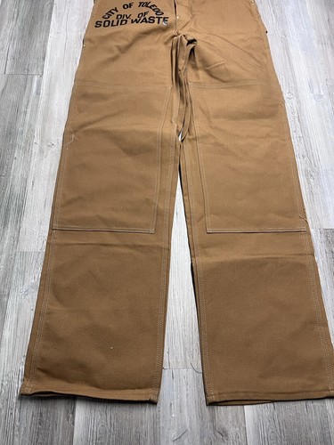 Vintage Carhartt Double Knee Overalls NOS 32x36 Union Made in USA Toledo Waste - Picture 6 of 17