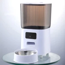 5L Double Bowls Smart Automatic Cat Feeder with Camera Cat Dry Food Video Dispen