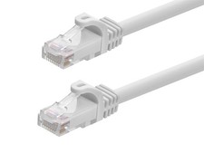 Flexboot Cat5e Ethernet Patch Cable RJ45 Stranded 350Mhz Wire 24AWG 7ft White