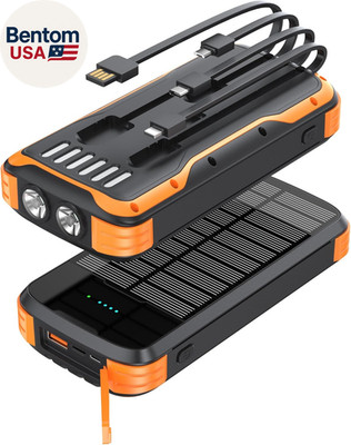 Solar Power Bank 40000Mah, Portable Charger PD 20W Fast Charging Solar Charger P