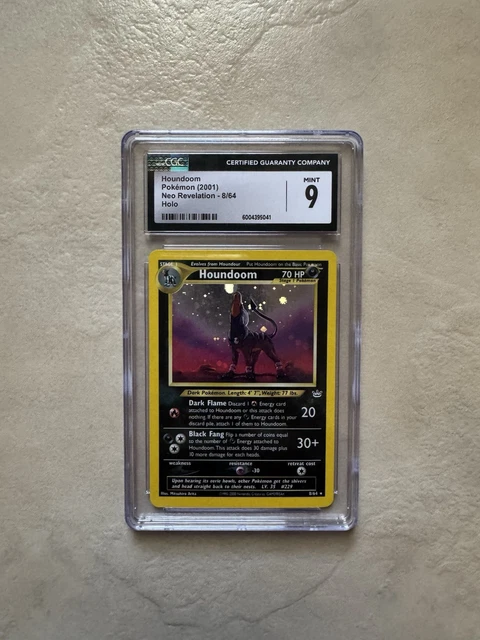 CGC 9 MINT Houndoom 8/64 Neo Revelation Holo Pokemon Card ✅🔥