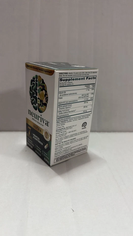Neuriva Ultra Suplemento Salud Cerebral - 2 x 60 Cápsulas Maximiza tu Cerebro Foto 4 de 4