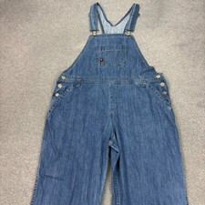 Dickies Dungarees Womens 36x32 Blue Bib Overalls Workwear Denim Carpenter Ladies
