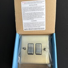 Heritage Brass 2 Gang Rocker Switch