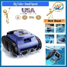 2026 Robotic Pool Vacuum Cleaner Cordless Inground & Above Ground Pools Wall ...