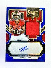 2023 Panini Select - Rookie Signature Memorabilia Trey Palmer Blue Prizm /75