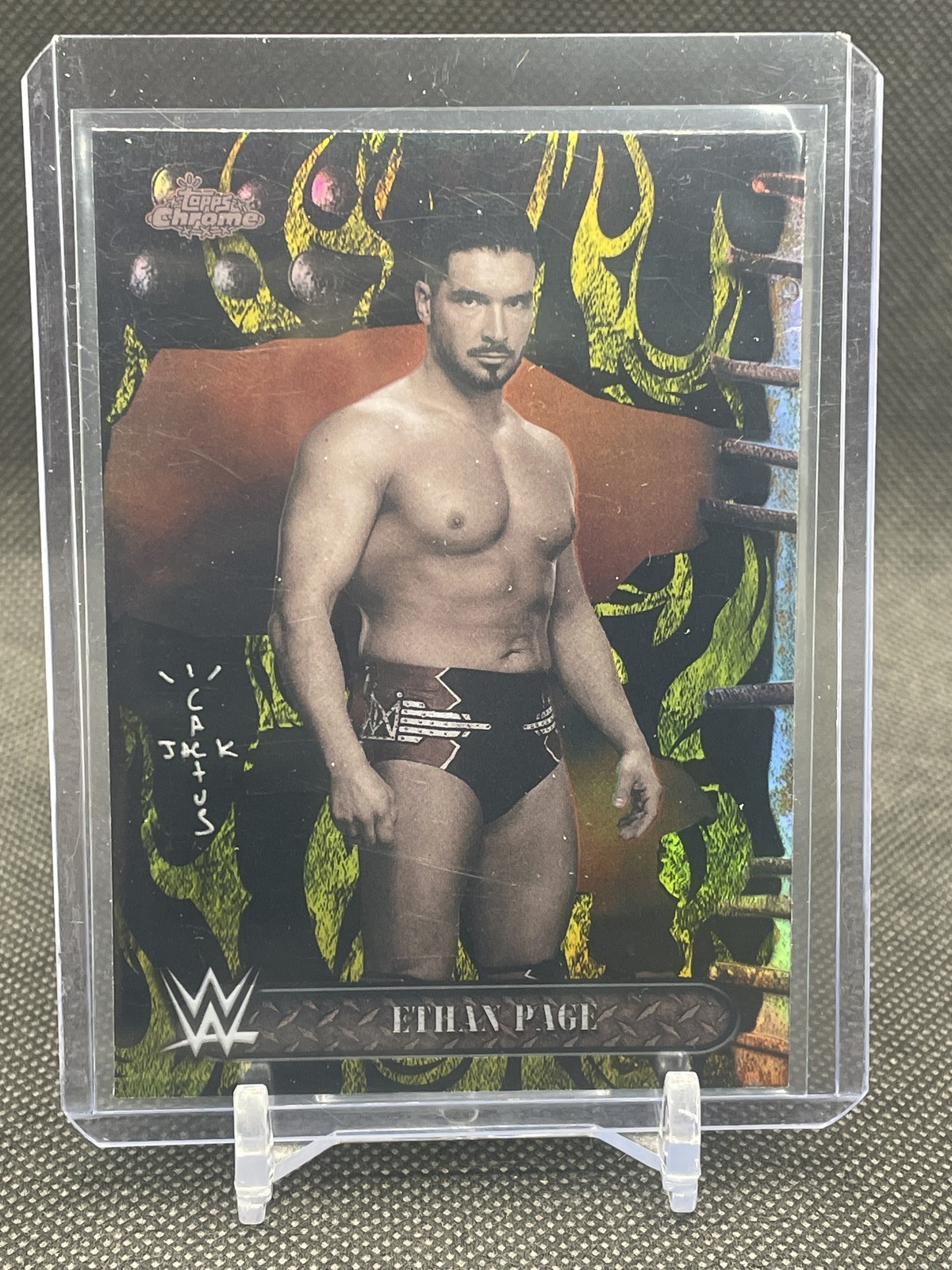 2025 Topps Chrome Cactus Jack WWE NXT Ethan Page #76 Black And Gold